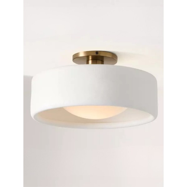 Cerova Elegant Round Porcelain Flush Mount Ceiling Light G86