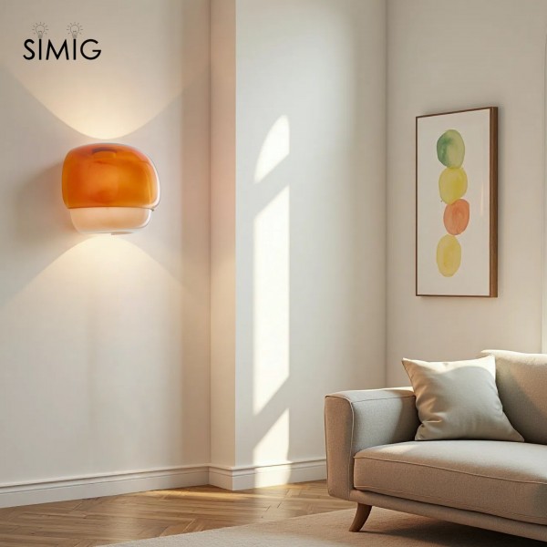 Layered Glass Wall Sconce for Warm Ambient Lighting S236