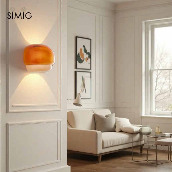 Layered Glass Wall Sconce for Warm Ambient Lighting S236
