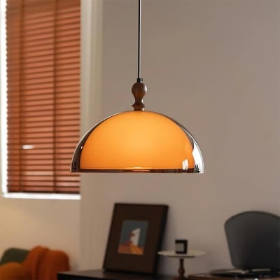 Retro Double-layer Lampshade Swing Arm Pendant Lamp P018