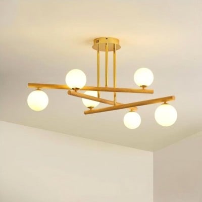 Lumière moléculaire en bois LINE