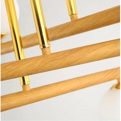 Lumière moléculaire en bois LINE