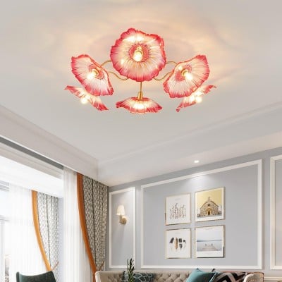 Murano Glass Flowers Ceiling Light P049
