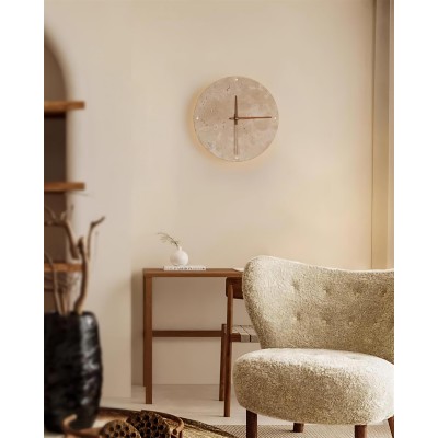 Travertine Clock Wall Lamp P079
