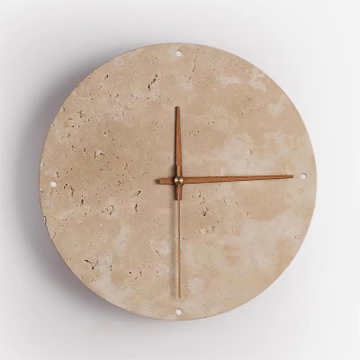 Travertine Clock Wall Lamp P079