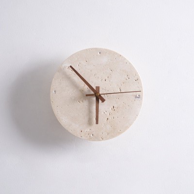 Travertine Clock Wall Lamp P079