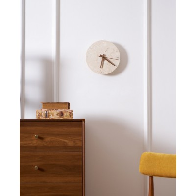 Travertine Clock Wall Lamp P079