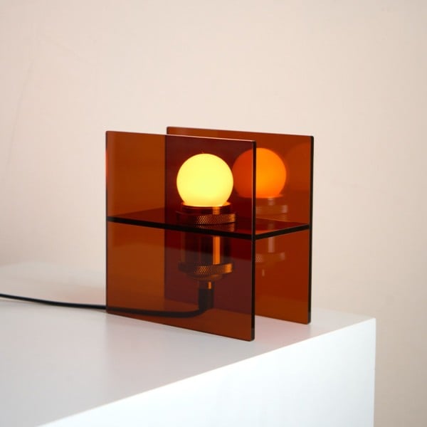 Afterglow Sunset Ocean Horizon Table Lamp - Modern Acrylic for Bedroom and Living Room S258