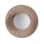 Dome Travertine Wall Sconce – Natural Stone Half Sphere Light S305