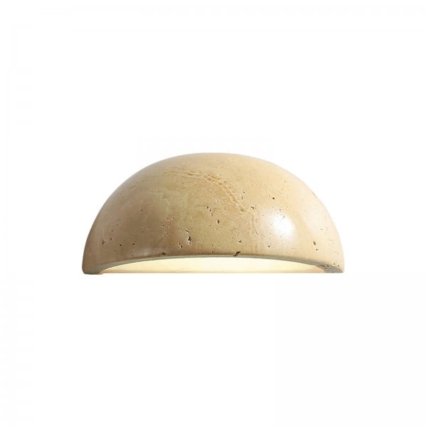 Dome Travertine Wall Sconce – Natural Stone Half Sphere Light S305