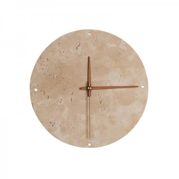 Modern Travertine Clock Wall Lamp – Creative LED Light S302