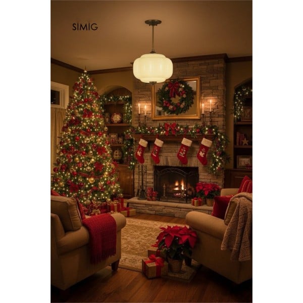 Eloise Vintage Glass Pendant Light - Elegant Design Semi-Flush Mount Light G53