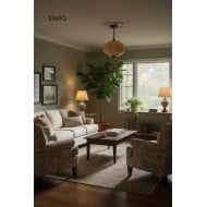 Eloise Vintage Glass Pendant Light - Elegant Design Semi-Flush Mount Light G53