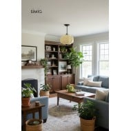 Eloise Vintage Glass Pendant Light - Elegant Design Semi-Flush Mount Light G53