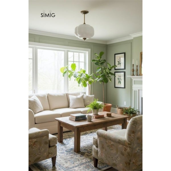 Eloise Vintage Glass Pendant Light - Elegant Design Semi-Flush Mount Light G53