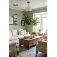 Eloise Vintage Glass Pendant Light - Elegant Design Semi-Flush Mount Light G53