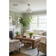 Eloise Vintage Glass Pendant Light - Elegant Design Semi-Flush Mount Light G53