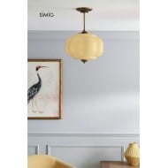 Eloise Vintage Glass Pendant Light - Elegant Design Semi-Flush Mount Light G53