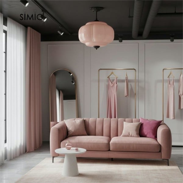 Eloise Vintage Glass Pendant Light - Elegant Design Semi-Flush Mount Light G53