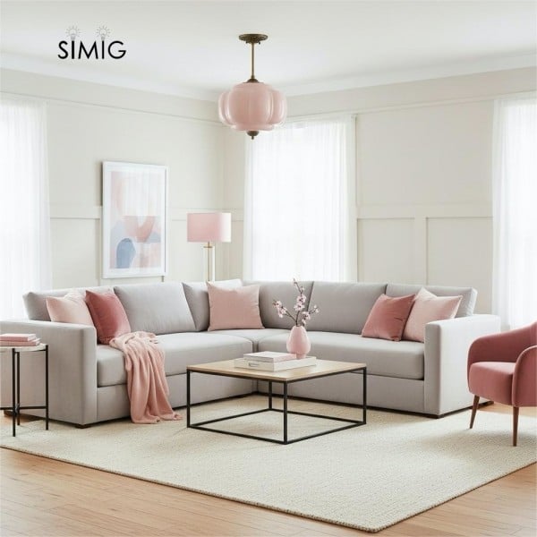 Eloise Vintage Glass Pendant Light - Elegant Design Semi-Flush Mount Light G53