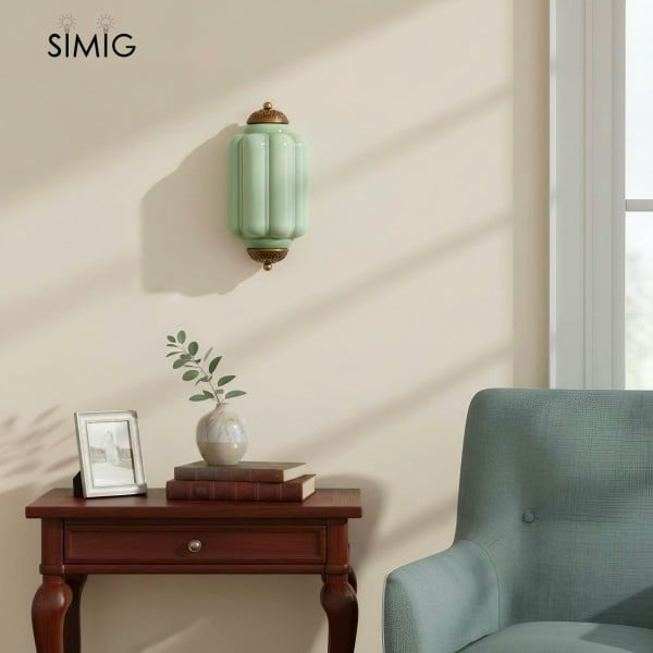 Vintage Eloise Glass Wall Light - Art Deco Style for a Chic Living Room G52