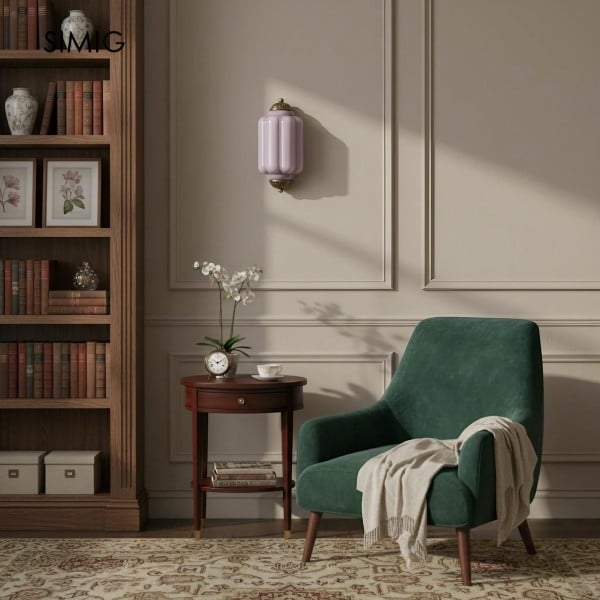 Vintage Eloise Glass Wall Light - Art Deco Style for a Chic Living Room G52