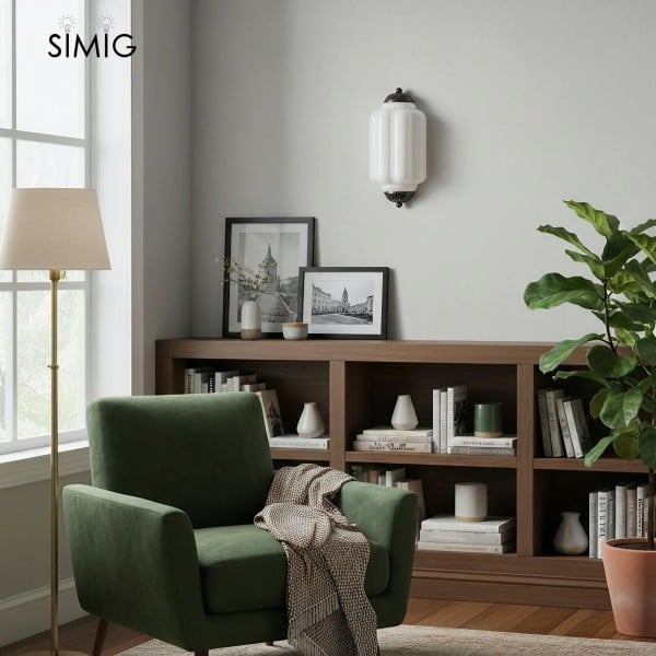 Vintage Eloise Glass Wall Light - Art Deco Style for a Chic Living Room G52