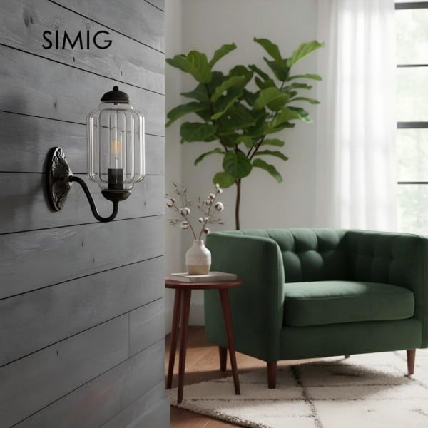 Eloise Vintage Glass Sconce - Elegant Art Deco Wall Lamp M486