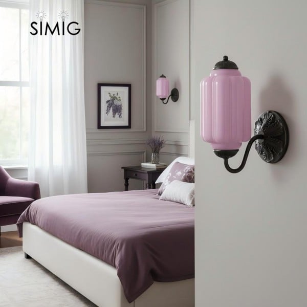 Eloise Vintage Glass Sconce - Elegant Art Deco Wall Lamp M486