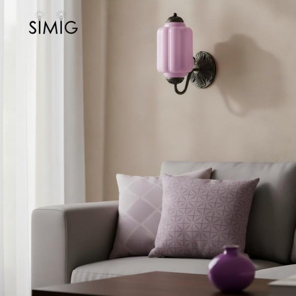 Eloise Vintage Glass Sconce - Elegant Art Deco Wall Lamp M486