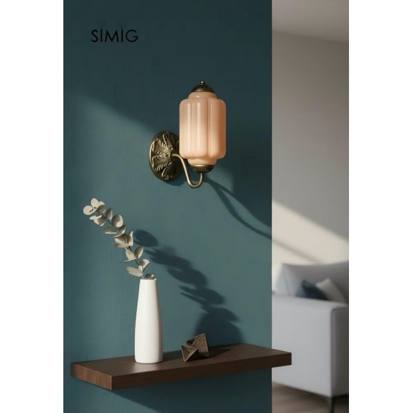 Eloise Vintage Glass Sconce - Elegant Art Deco Wall Lamp M486