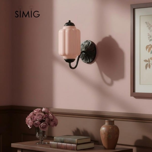 Eloise Vintage Glass Sconce - Elegant Art Deco Wall Lamp M486