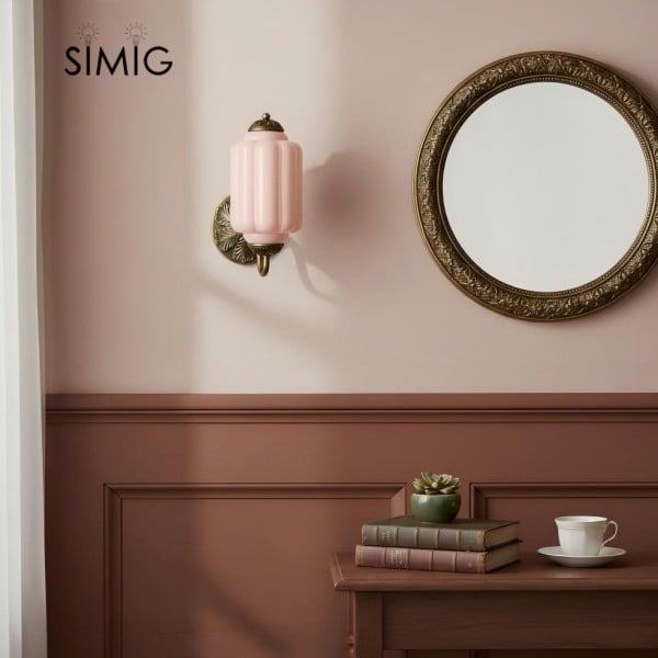 Eloise Vintage Glass Sconce - Elegant Art Deco Wall Lamp M486