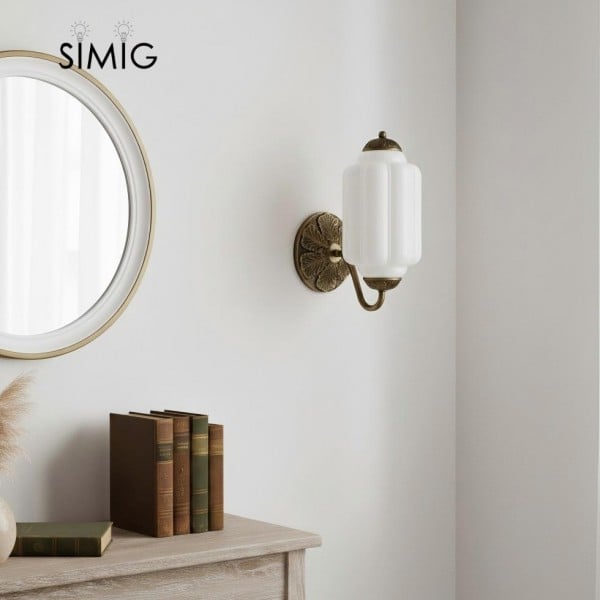 Eloise Vintage Glass Sconce - Elegant Art Deco Wall Lamp M486