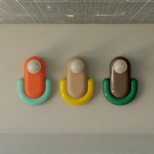 Colorful Ceramic Capsule Wall Light S356