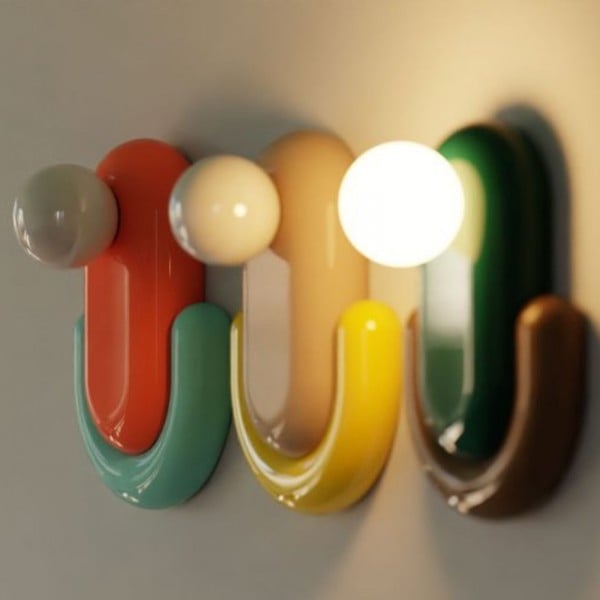 Colorful Ceramic Capsule Wall Light S356