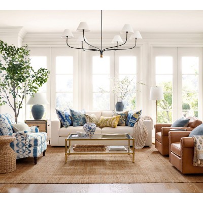 Calin Classic Round Chandelier - Bronze Iron Light for Dining T066