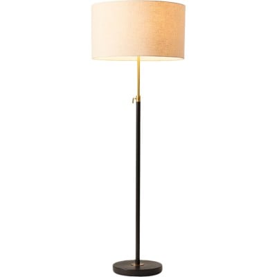 Mavora Adjustable Floor Lamp - Modern Telescoping Light with Linen Shade for Reading T009