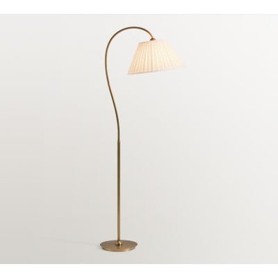 Luvora Pleated Shade Floor Lamp - Adjustable Linen Light in Farmhouse Style T034