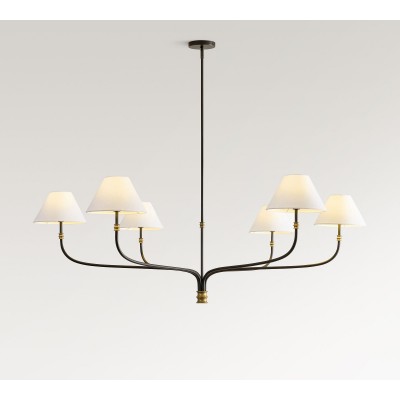 Calin Classic Round Chandelier - Bronze Iron Light for Dining T066