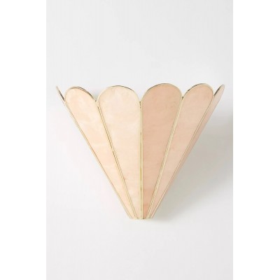 Applique da parete sfaccettata Lumica Capiz - Applique in ottone e ferro con finitura oro T136