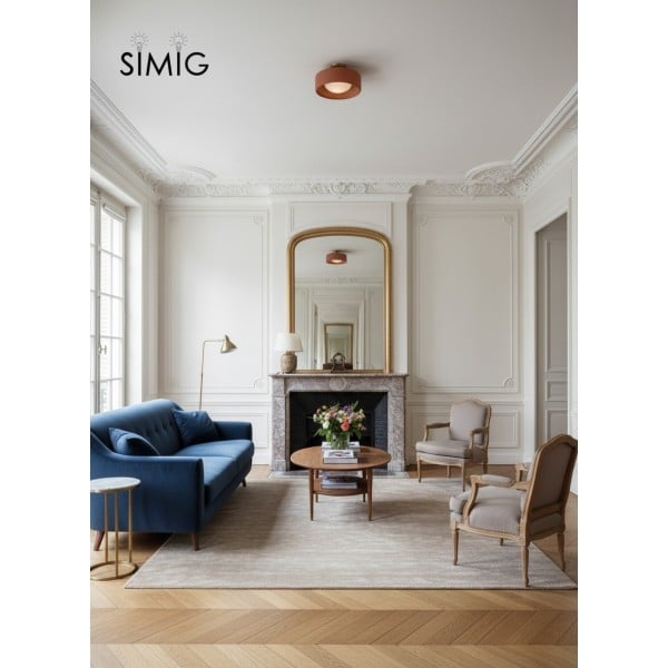 Cerova Elegant Round Porcelain Flush Mount Ceiling Light G86