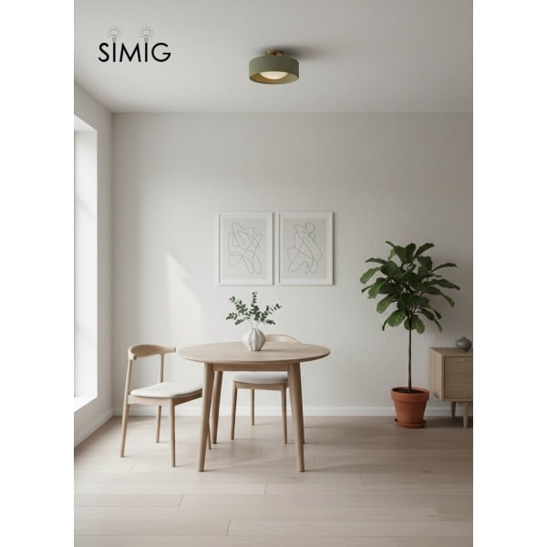 Cerova Elegant Round Porcelain Flush Mount Ceiling Light G86