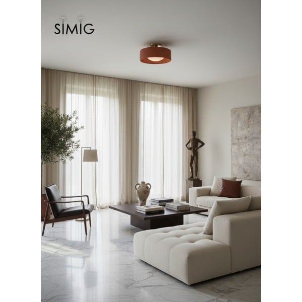 Cerova Elegant Round Porcelain Flush Mount Ceiling Light G86