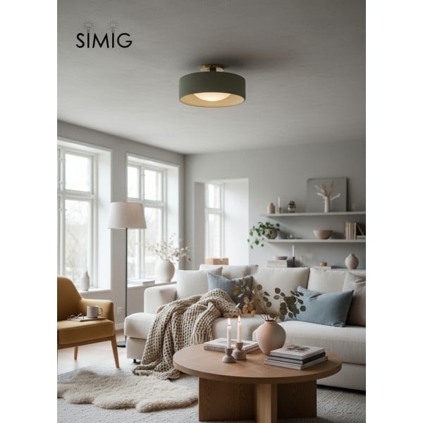 Cerova Elegant Round Porcelain Flush Mount Ceiling Light G86