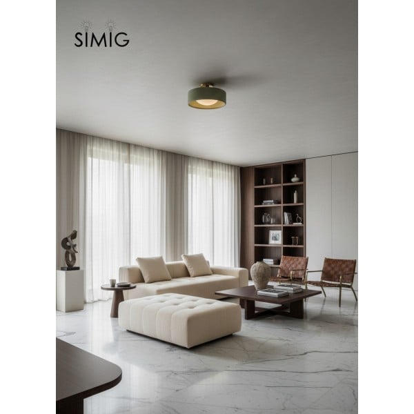 Cerova Elegant Round Porcelain Flush Mount Ceiling Light G86