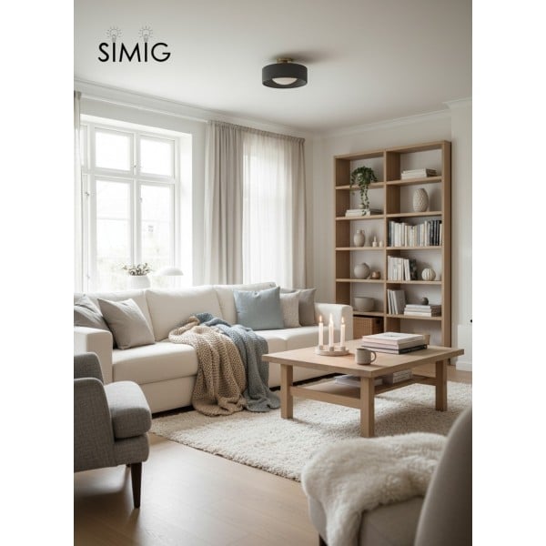 Cerova Elegant Round Porcelain Flush Mount Ceiling Light G86