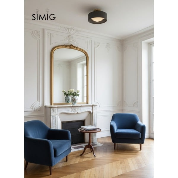 Cerova Elegant Round Porcelain Flush Mount Ceiling Light G86