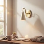 長方形回転式トラバーチン壁取り付け用燭台（木製ベース付き）S306