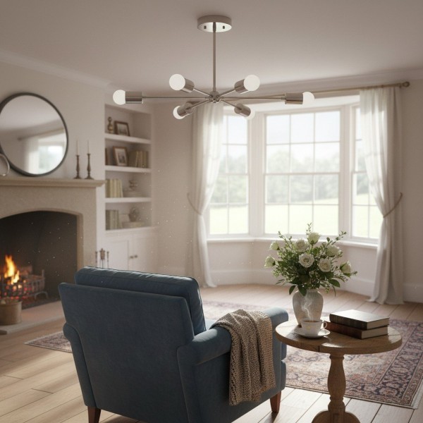 Żyrandol Mobilux Line Mid Century Modern – 6 lamp wiszących sufitowych T312